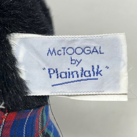 McToogal Black Scottie dog by Plaintalk Plush with Plaid Kilt & Hat I'm Yours 8" - Picture 4 of 7